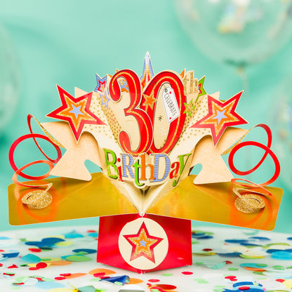 Happy 30th Birthday Pop-Up Greeting Card