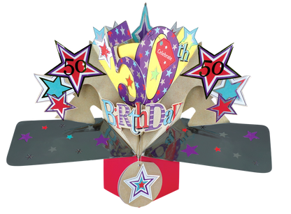 Happy 50th Birthday Pop-Up Greeting Card