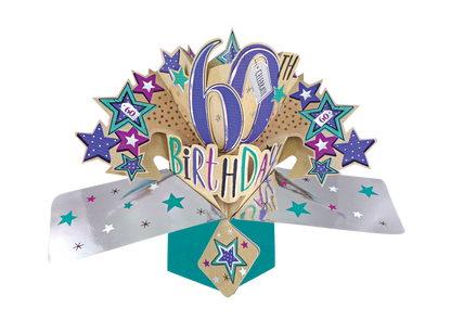 Happy 60th Birthday Pop-Up Greeting Card