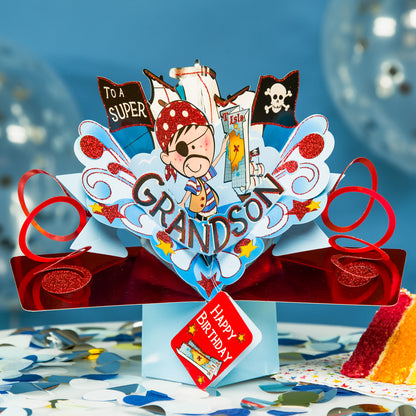 Grandson Birthday Pop-Up Greeting Card
