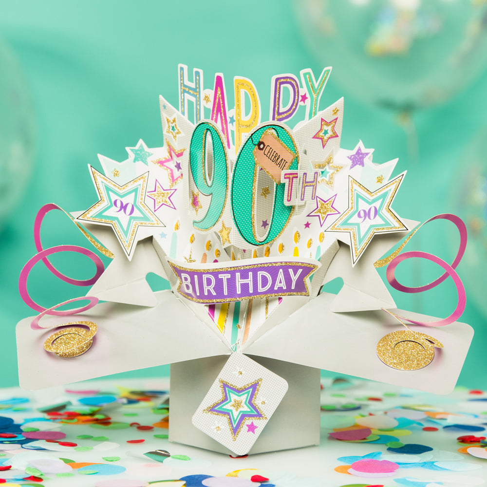 Happy 90th Birthday Pop-Up Greeting Card