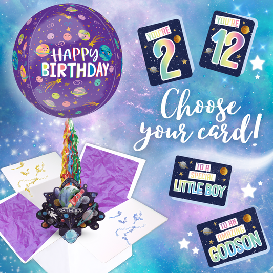 Birthday Girls Unicorn Pop Up Card & Floating Balloon In A Box Surprise