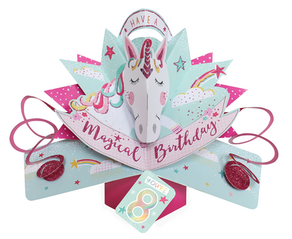 Choose a Happy Birthday Unicorn Pop Up Greeting Card For Kids