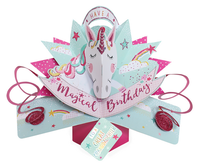 Choose a Happy Birthday Unicorn Pop Up Greeting Card For Kids