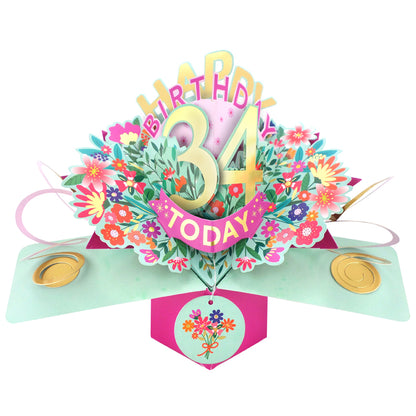 Happy 'Any Age' Birthday '10 To 109' Today Pop-Up Greeting Card