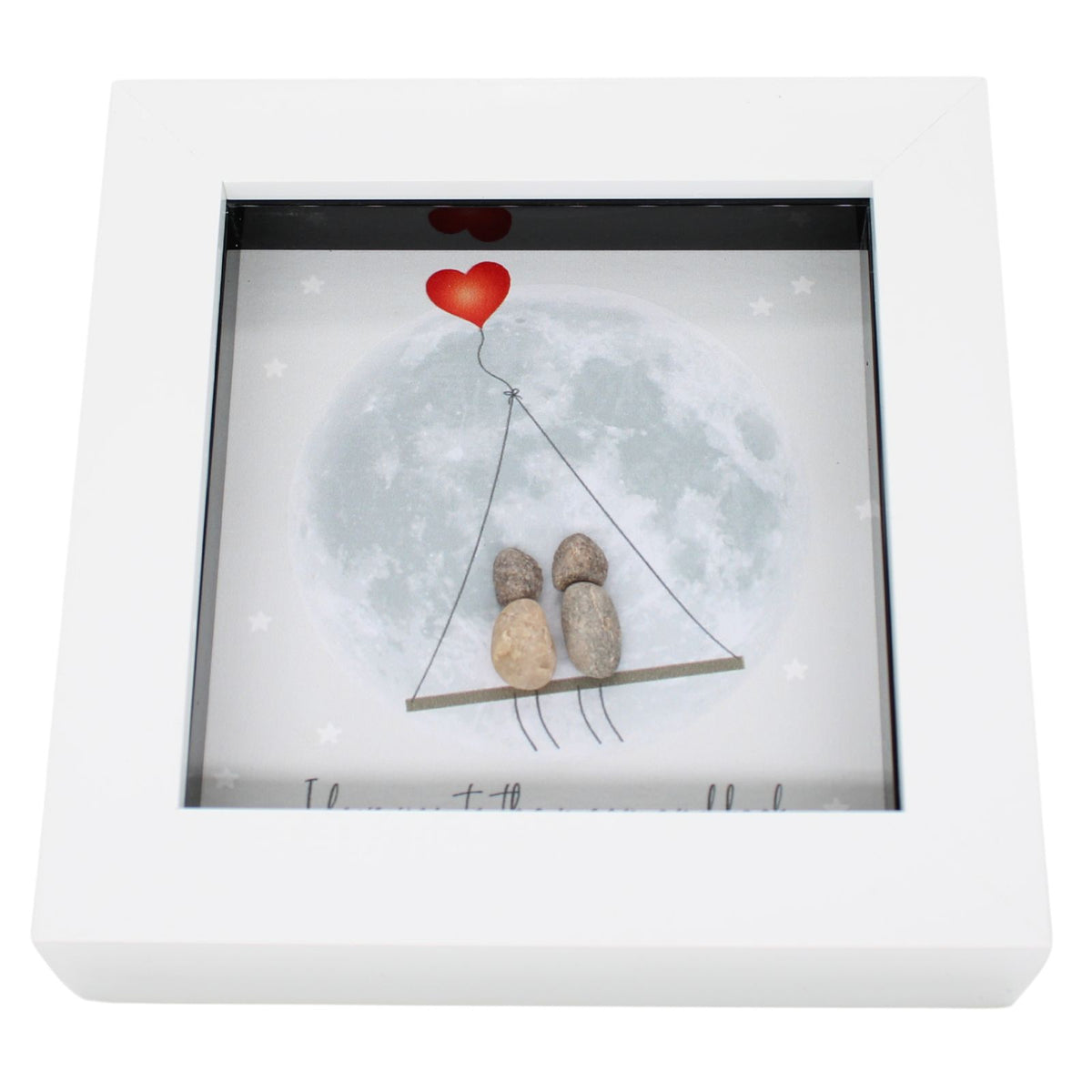 La De Da! To The Moon And Back Mini Pebble Art Framed Print Gift Idea