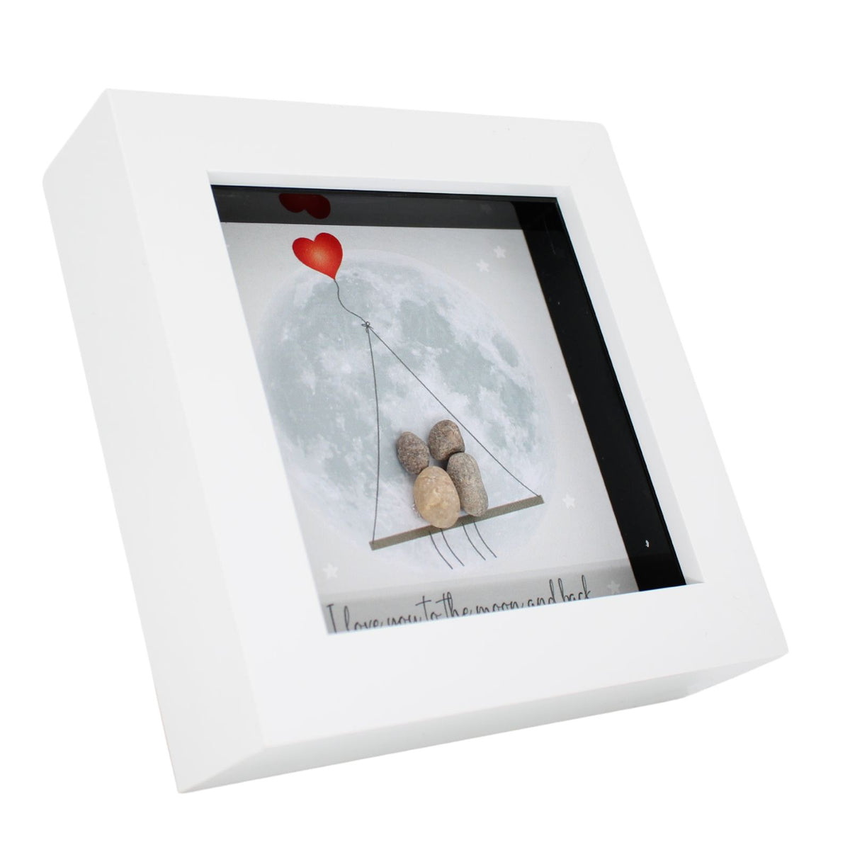 La De Da! To The Moon And Back Mini Pebble Art Framed Print Gift Idea