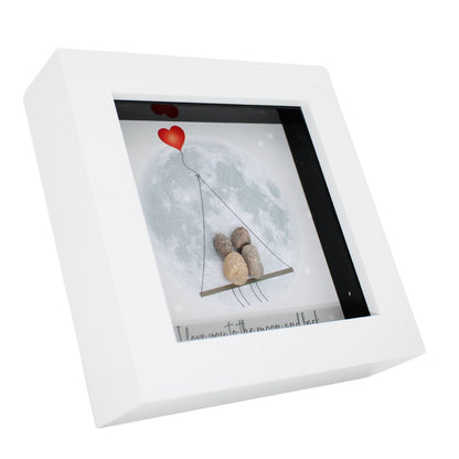 La De Da! To The Moon And Back Mini Pebble Art Framed Print Gift Idea