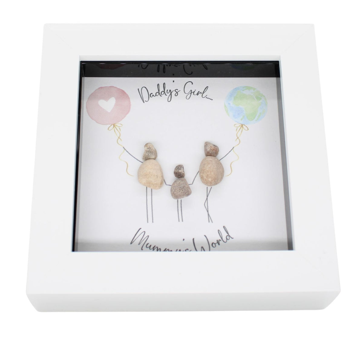 La De Da! Daddy's Girl Mummy's World Mini Pebble Art Framed Print Gift Idea