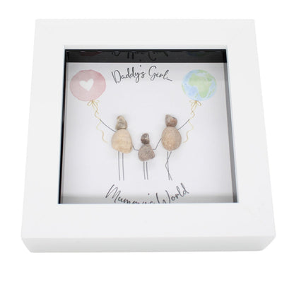 La De Da! Daddy's Girl Mummy's World Mini Pebble Art Framed Print Gift Idea