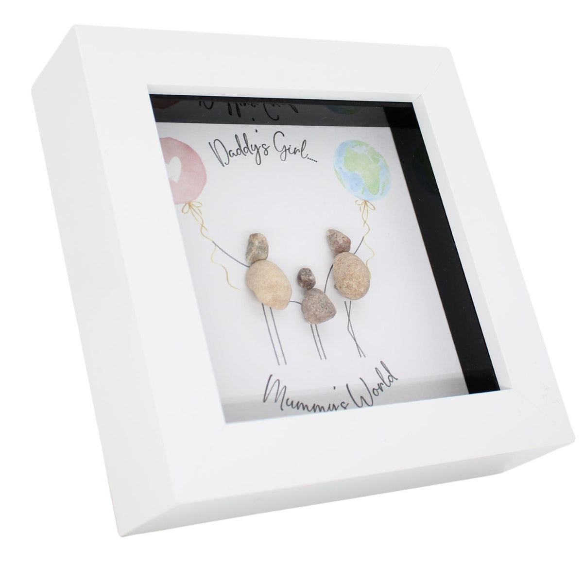 La De Da! Daddy's Girl Mummy's World Mini Pebble Art Framed Print Gift Idea