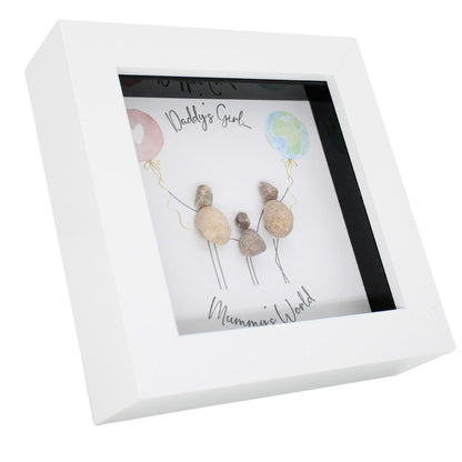 La De Da! Daddy's Girl Mummy's World Mini Pebble Art Framed Print Gift Idea