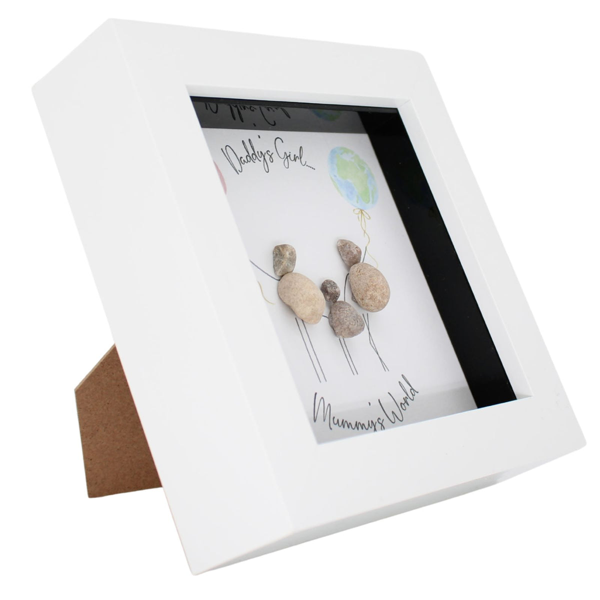 La De Da! Daddy's Girl Mummy's World Mini Pebble Art Framed Print Gift Idea