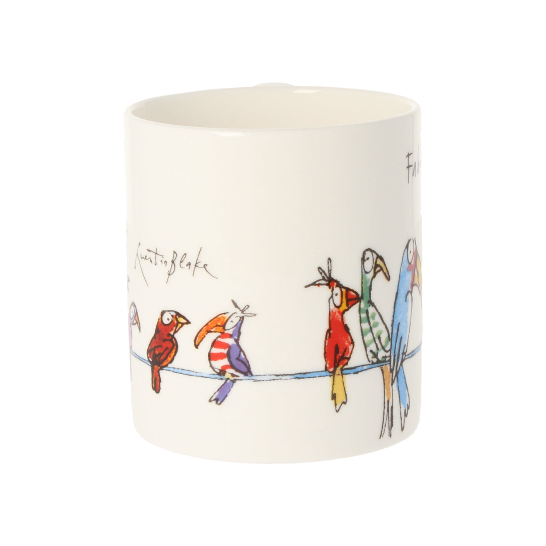 Quentin Blake Fabulous Friends Birds On A Wire Bone China Mug