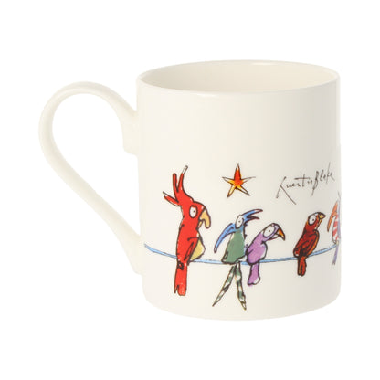 Quentin Blake Fabulous Friends Birds On A Wire Bone China Mug