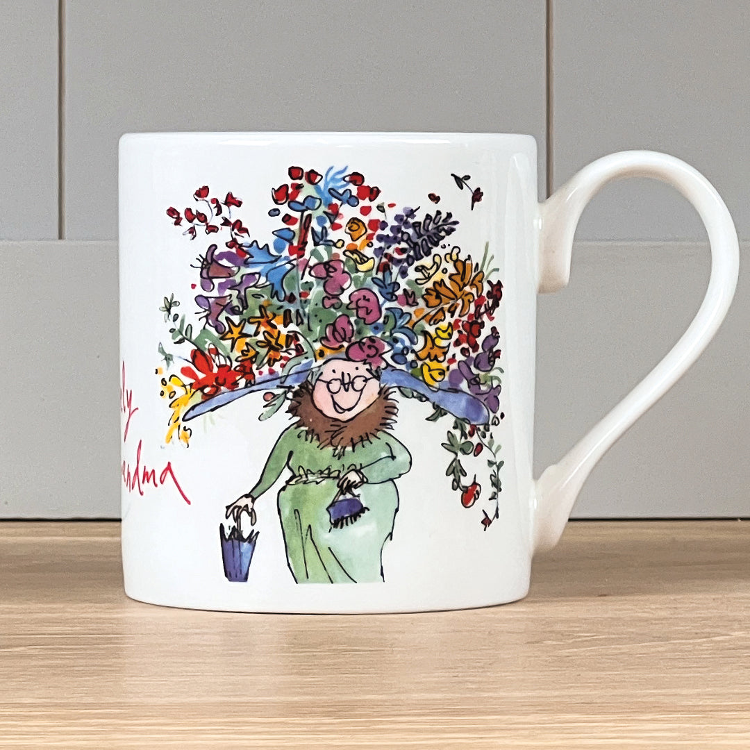 Quentin Blake Lovely Grandma Bone China Mug