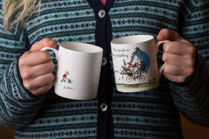 Quentin Blake The Trick Is To Keep Pedalling Bone China Mug