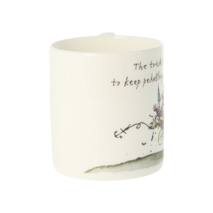 Quentin Blake The Trick Is To Keep Pedalling Bone China Mug