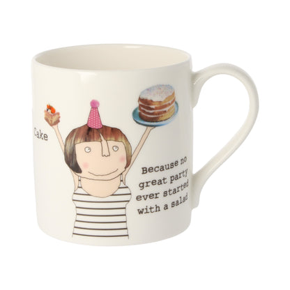 Rosie Made A Thing No Party Ever Started With Salad Bone China Mug