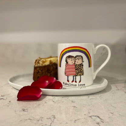 Rosie Made A Thing Fabulous Love Female Couple Mug Bone China Mug