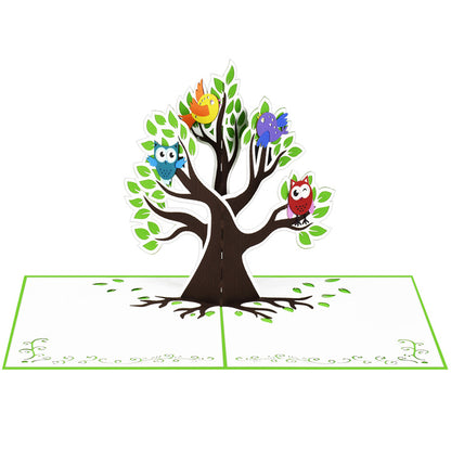 Birds Laser Cut Pop Up Greeting Card