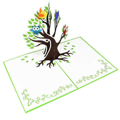 Birds Laser Cut Pop Up Greeting Card