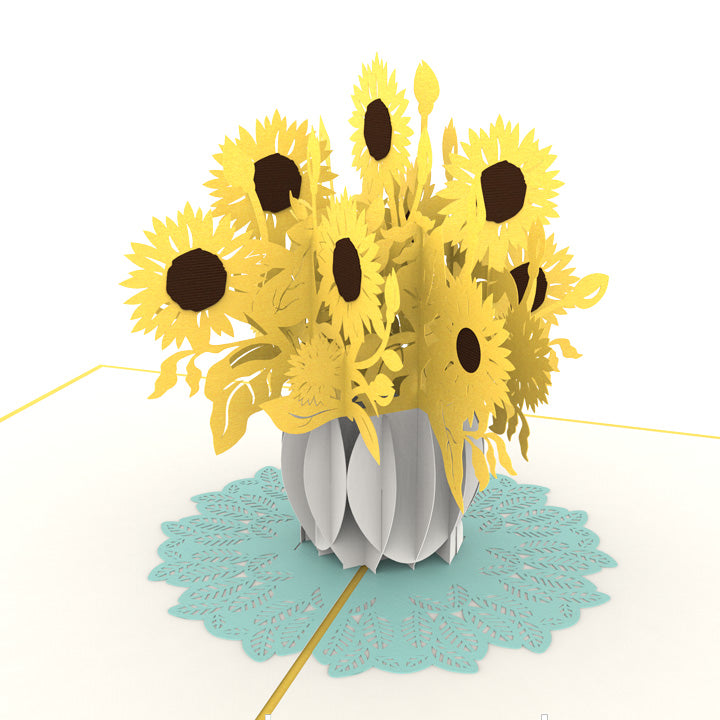 Sunflower Laser Cut Pop Up Greeting Card