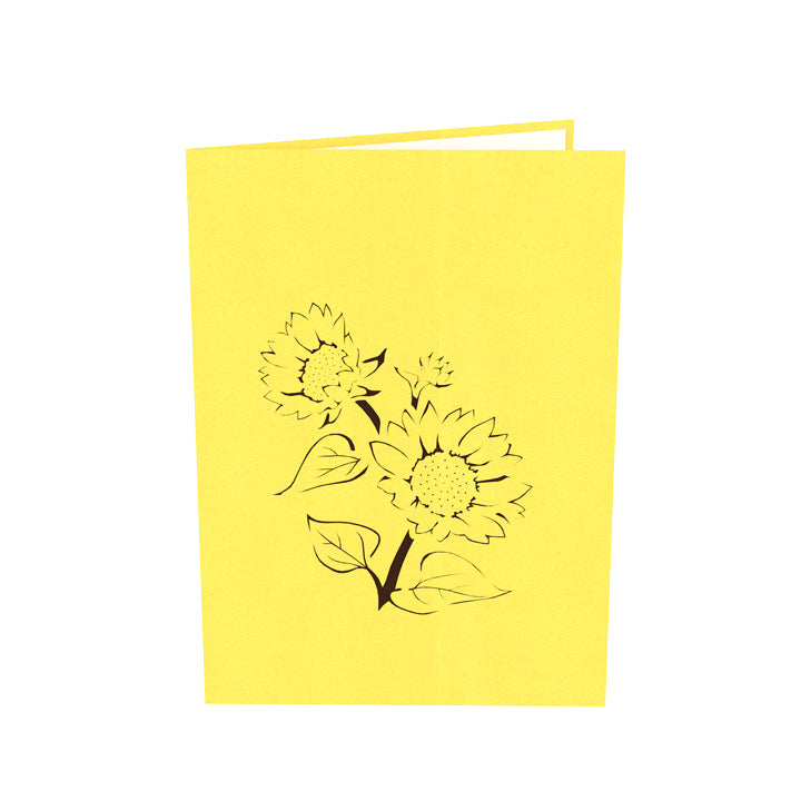 Sunflower Laser Cut Pop Up Greeting Card
