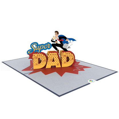 Super Dad Laser Cut Pop Up Greeting Card