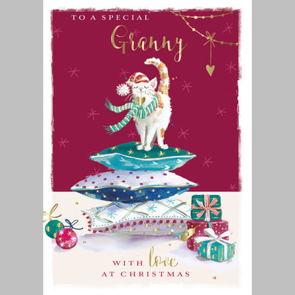 The Wildlife Special Granny Christmas Cat Christmas Card