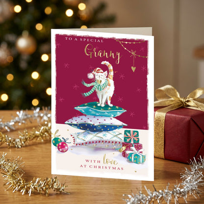 The Wildlife Special Granny Christmas Cat Christmas Card