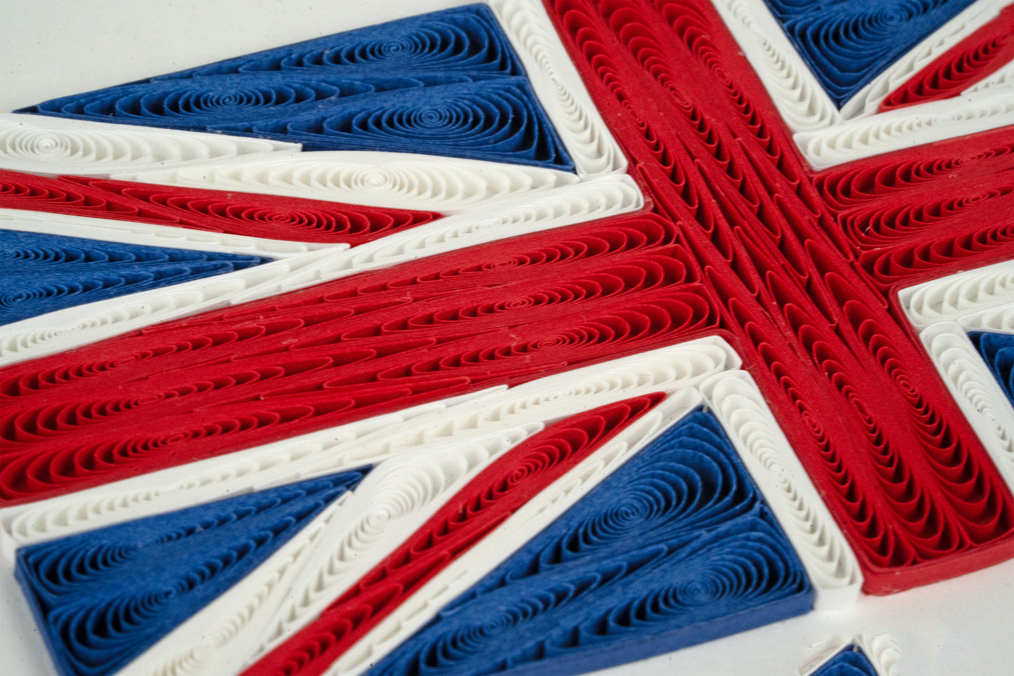 Quilling Union Jack Flag Hand-Finished Art Greeting Card
