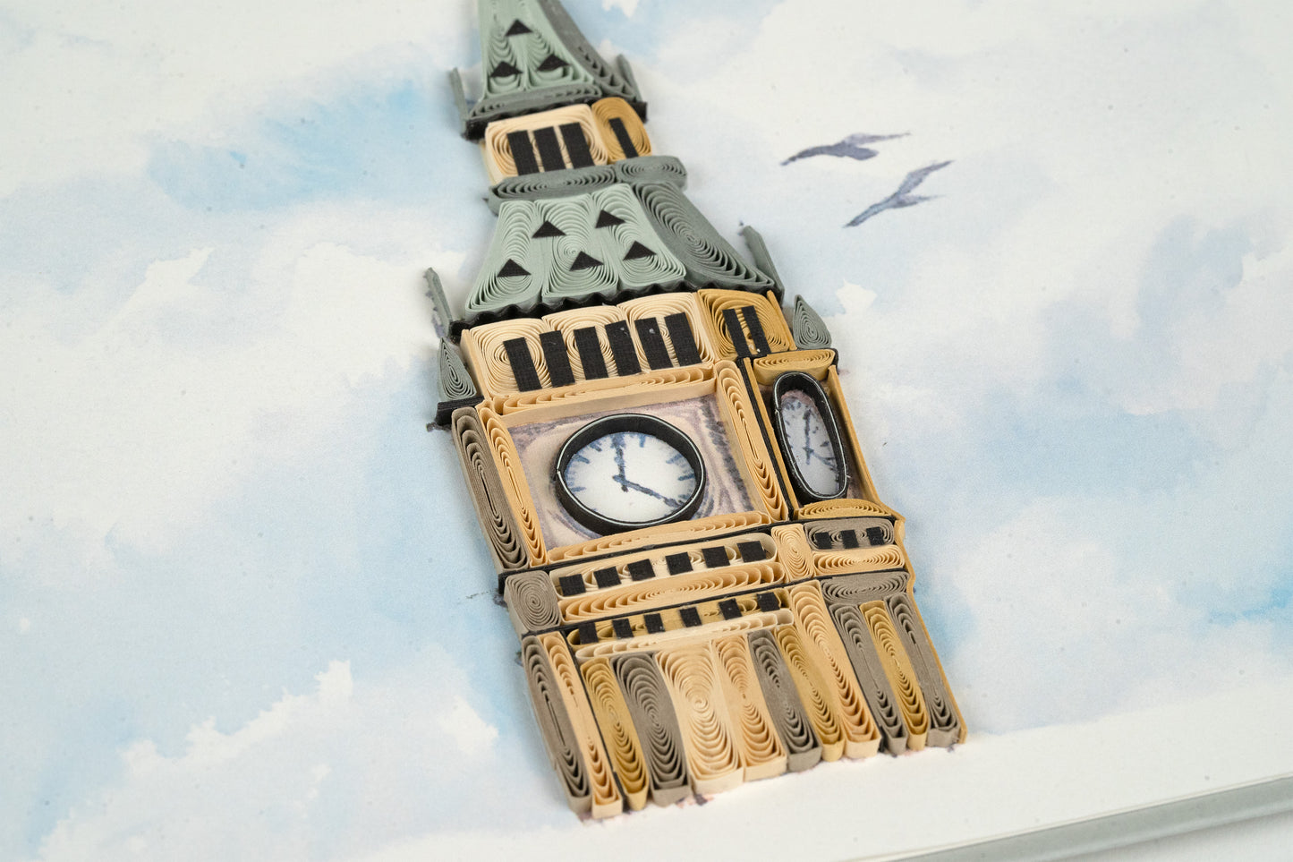 Quilling Big Ben  Lavish London Hand-Finished Art Greeting Card