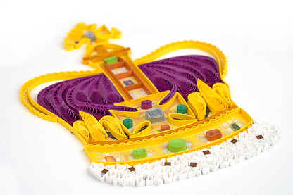 Quilling St Edward's Royal Crown Fit For Royalty! Hand-Finished Greeting Card
