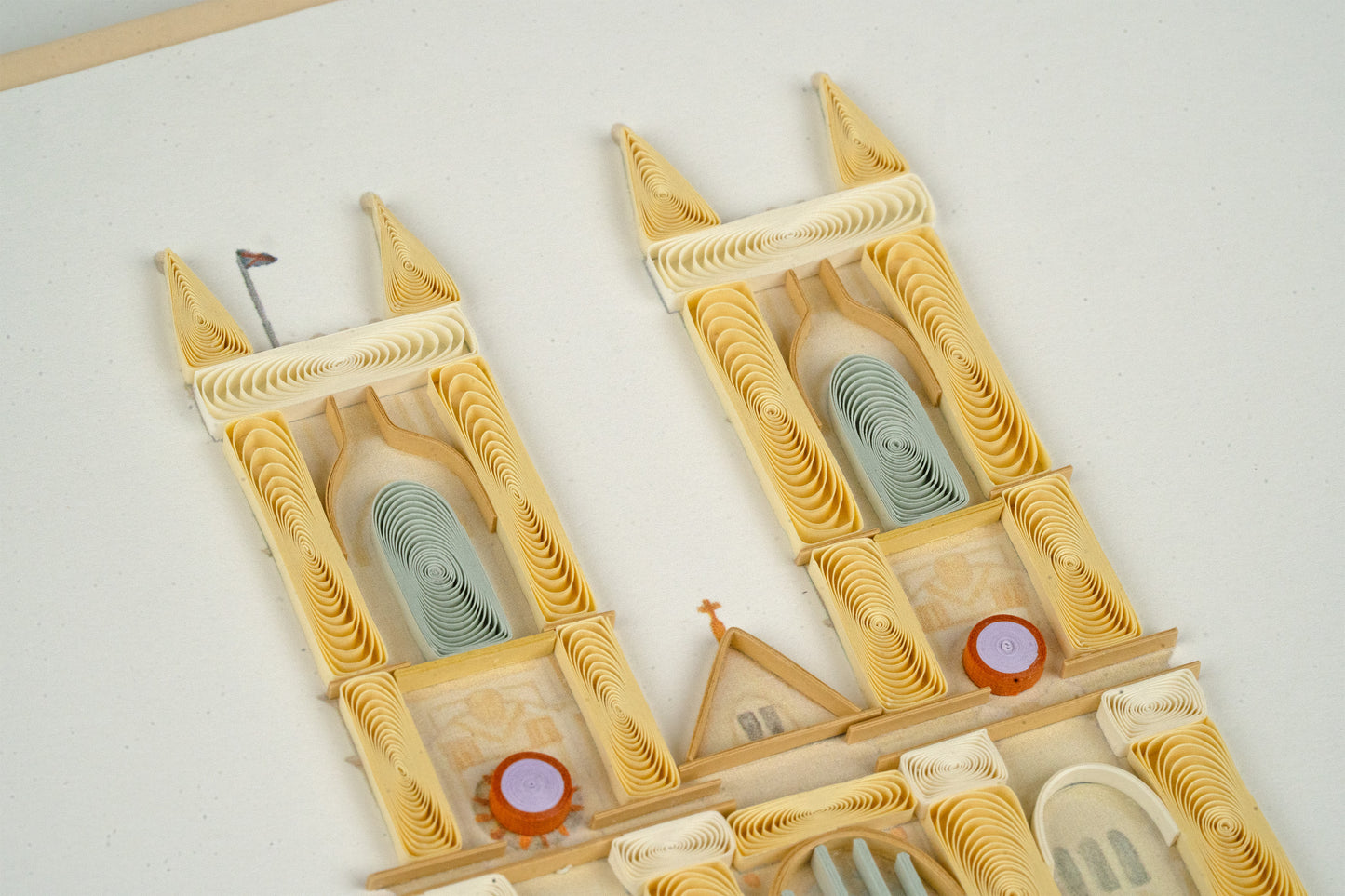 Quilling London Westminster Abbey Hand-Finished Art Greeting Card