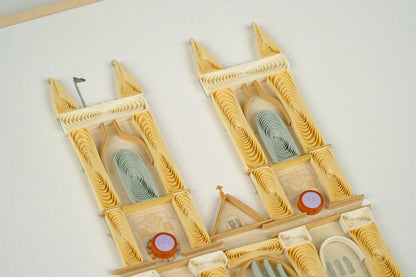Quilling London Westminster Abbey Hand-Finished Art Greeting Card
