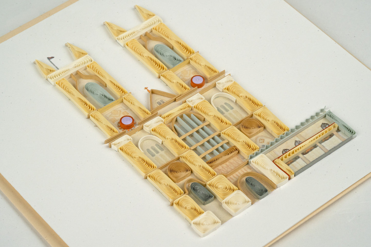 Quilling London Westminster Abbey Hand-Finished Art Greeting Card