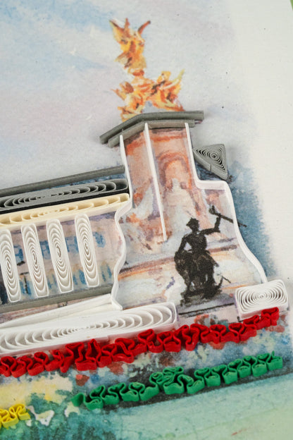 Quilling Buckingham Palace Royalty Hand-Finished Art Greeting Card