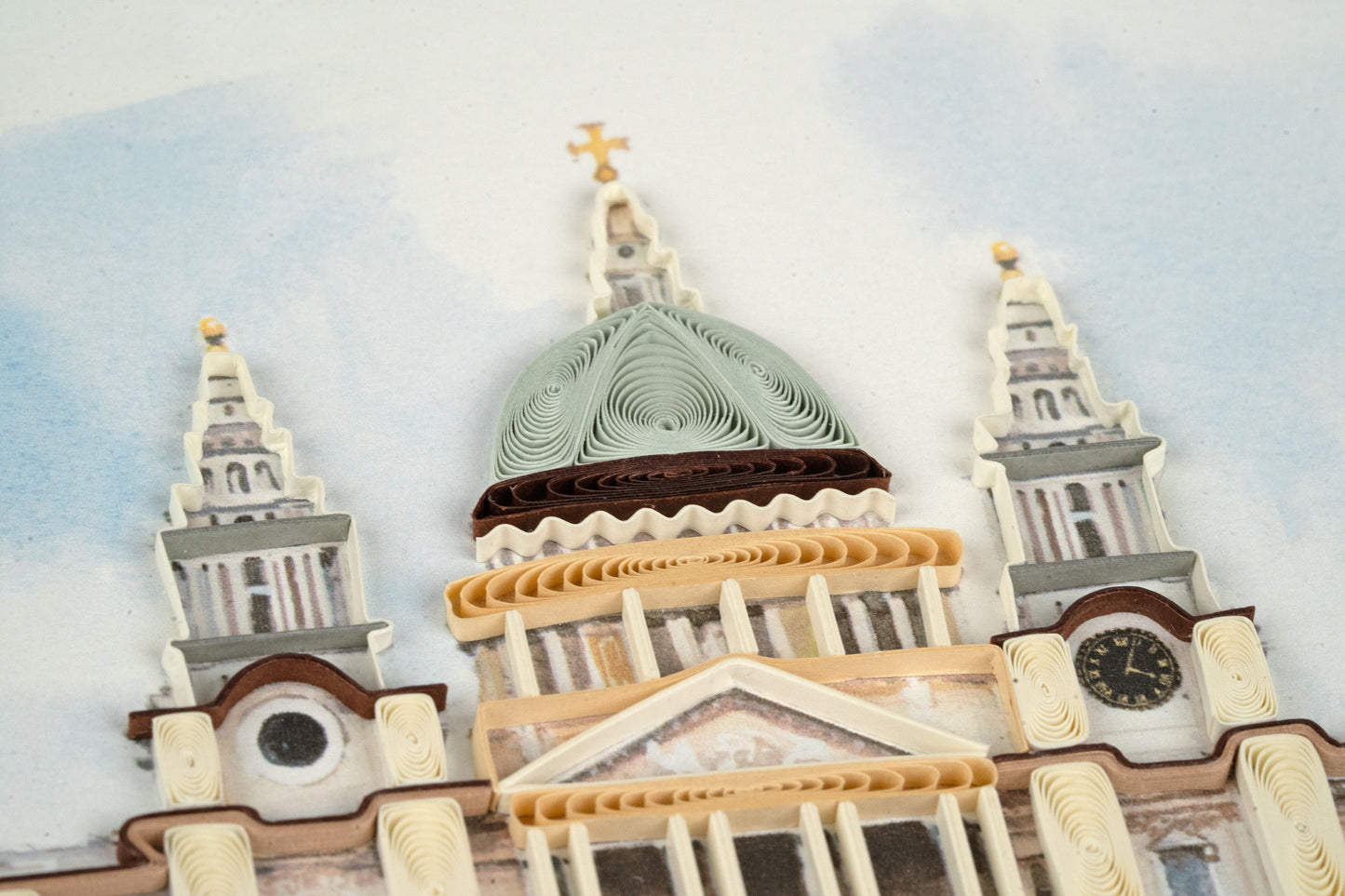 Quilling St. Pauls Cathedral Hand-Finished Art Greeting Card