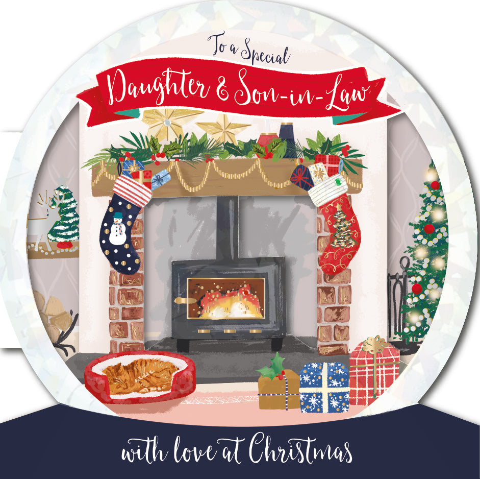 Daughter & Son-In-Law Embellished Christmas Greeting Card