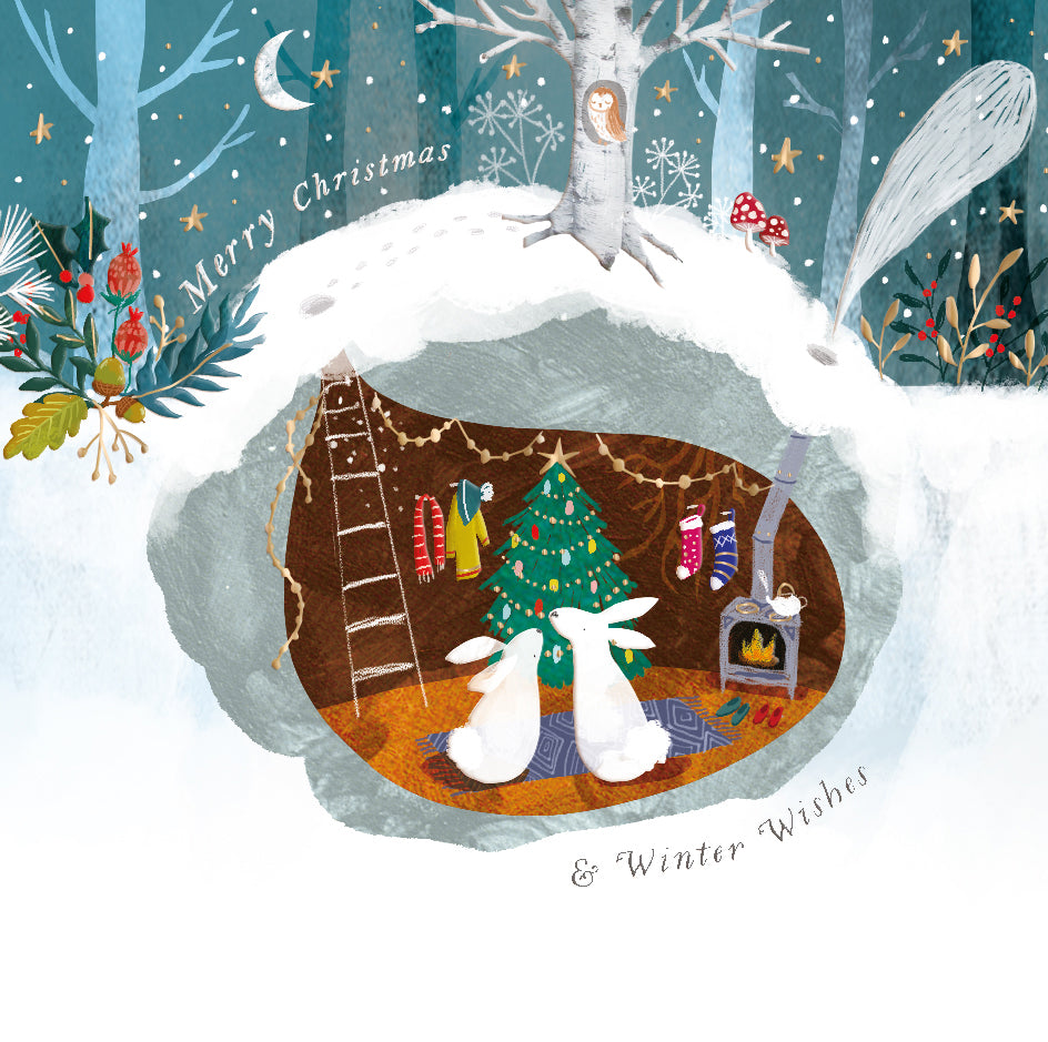 Winter Wishes At Xmas Curious Inksmith Christmas Card