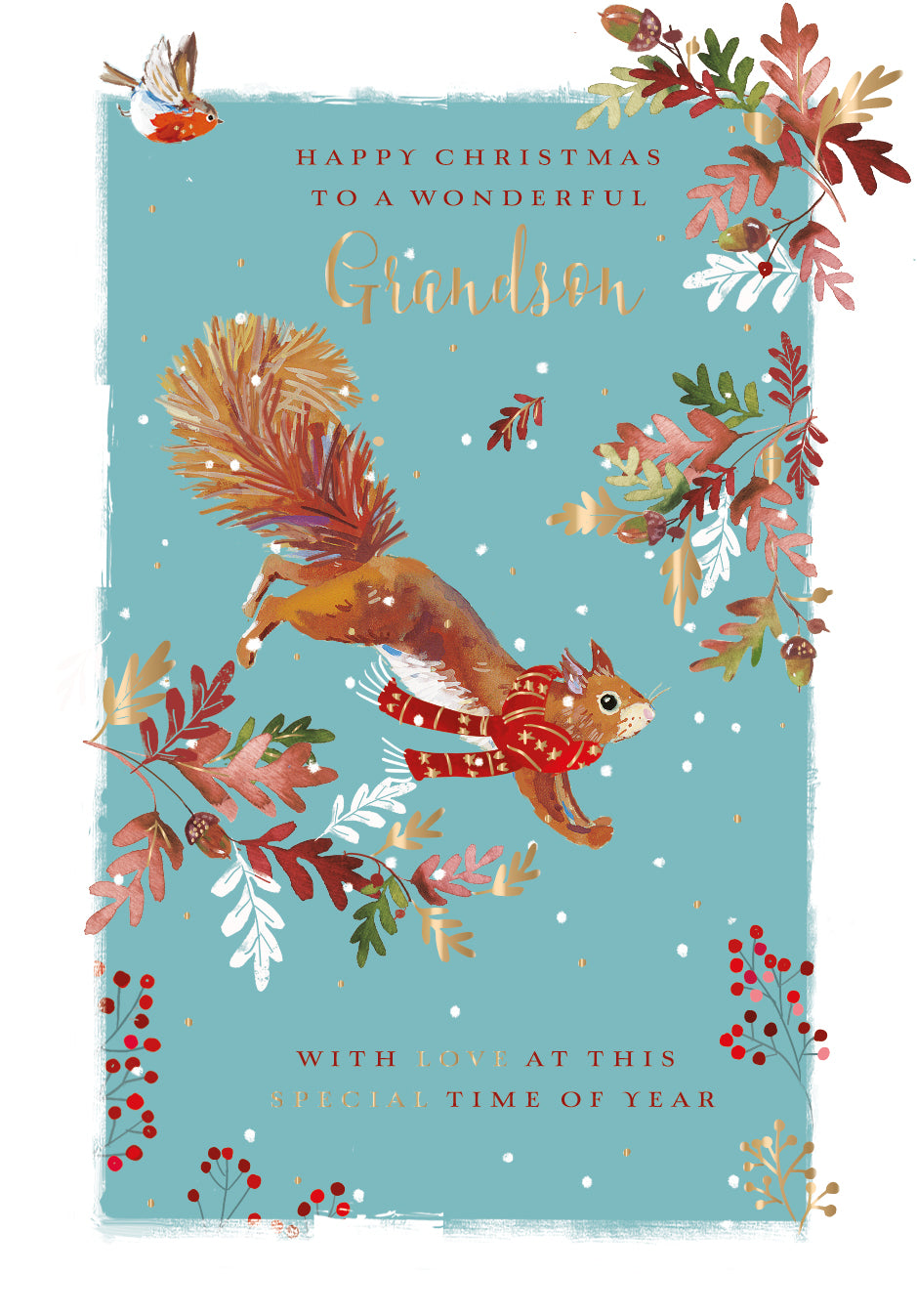 Wonderful Grandson Christmas Greeting Card