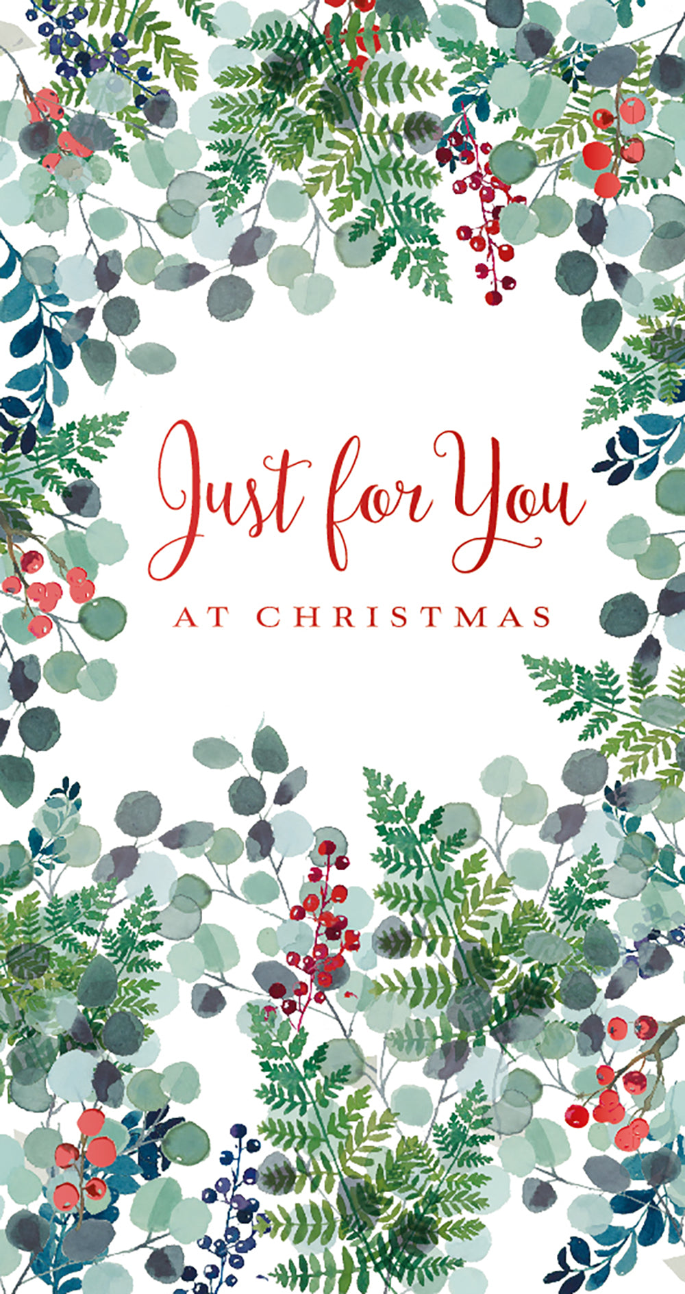 Christmas Gift Card Just For You Xmas Foliage Money Wallet Gift Card