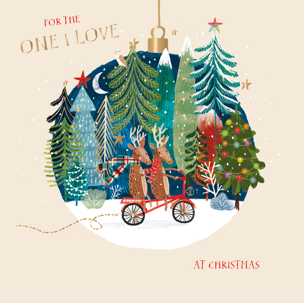For The One I Love Reindeer Curious Inksmith Christmas Card