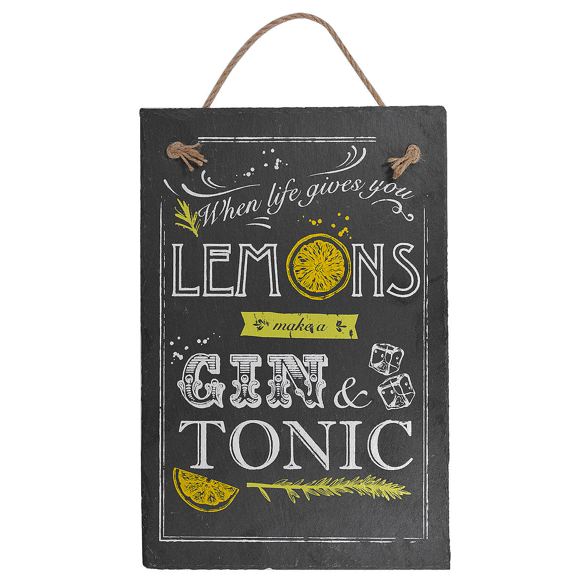 When Life Gives You Lemons Hanging Slate Plaque Sign Gift New Say It With Slate Range