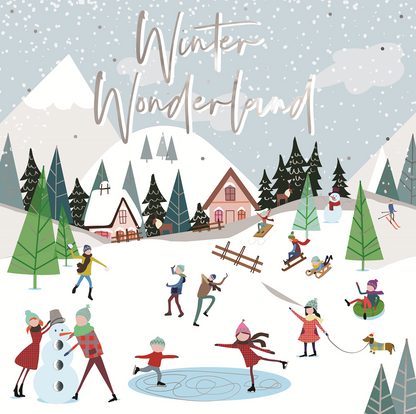 Box of 6 Winter Wonderland Luxury Hand-Finished Christmas Cards