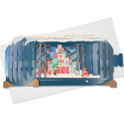 Message In A Bottle Presents Pop Up Christmas Greeting Card