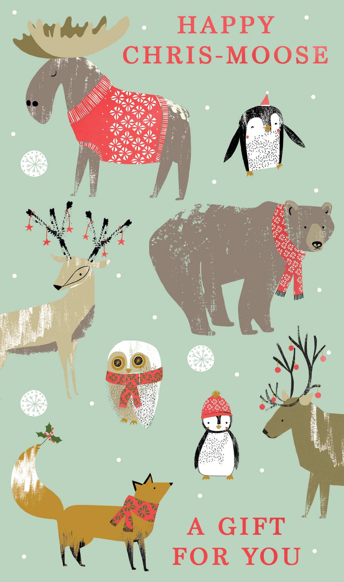 Happy Chris-Moose Christmas Money Wallet Gift Card