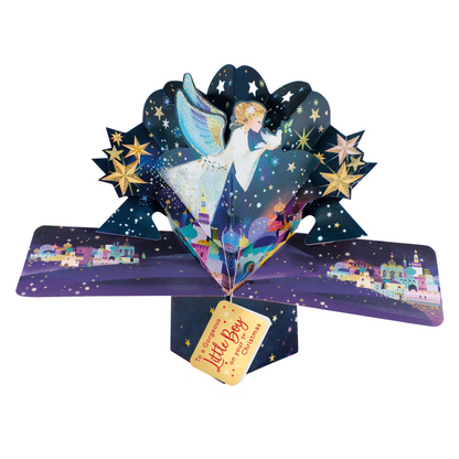Angel & Bethlehem Pop Up Christmas Greeting Card Friends & Family