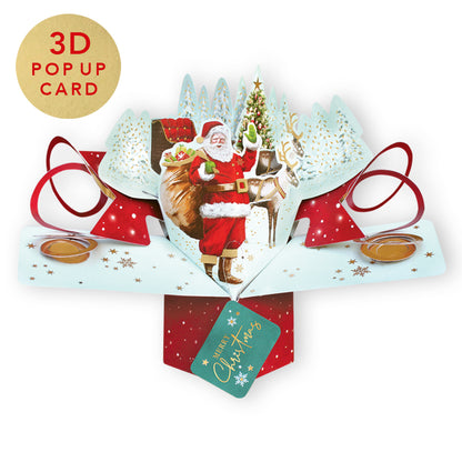 Father Christmas Pop Up Christmas Greeting Card Friends & Family